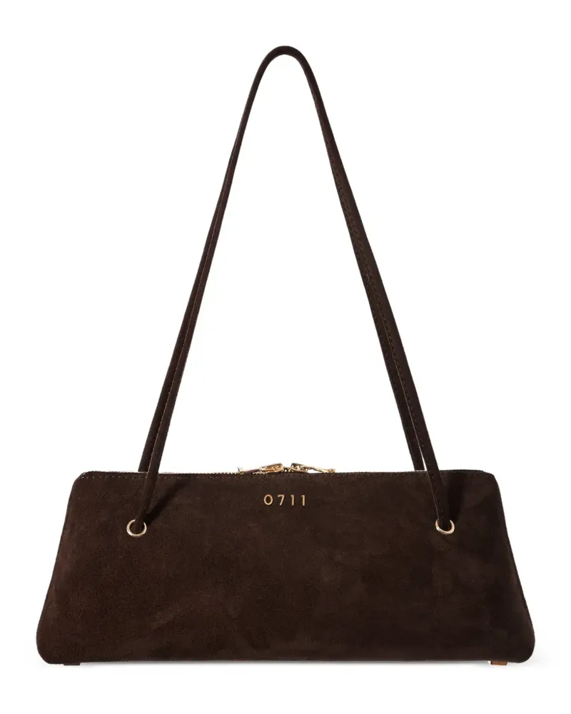 0711 Leslie suede shoulder bag - Braun Braun