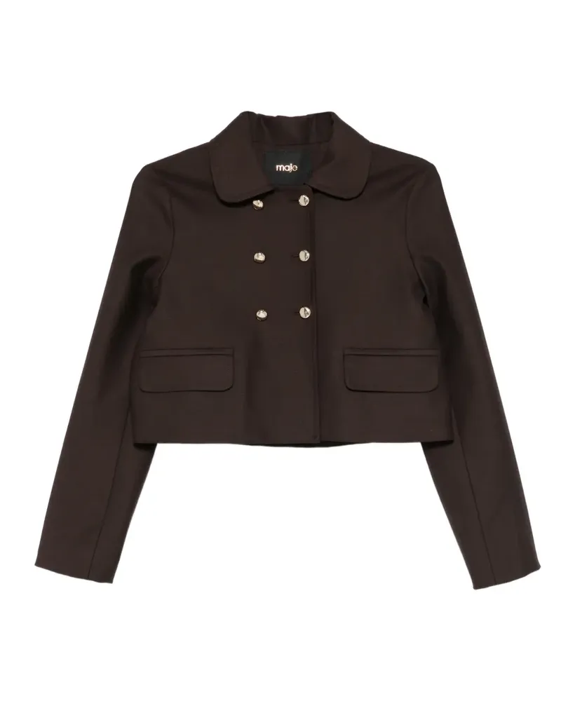 Maje double-breasted flap-pocket jacket - Braun Braun