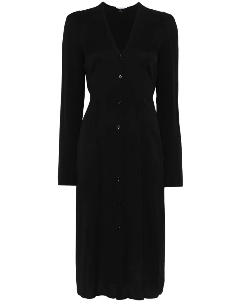 Patrizia Pepe Mittellanges Kreppkleid - Schwarz Schwarz