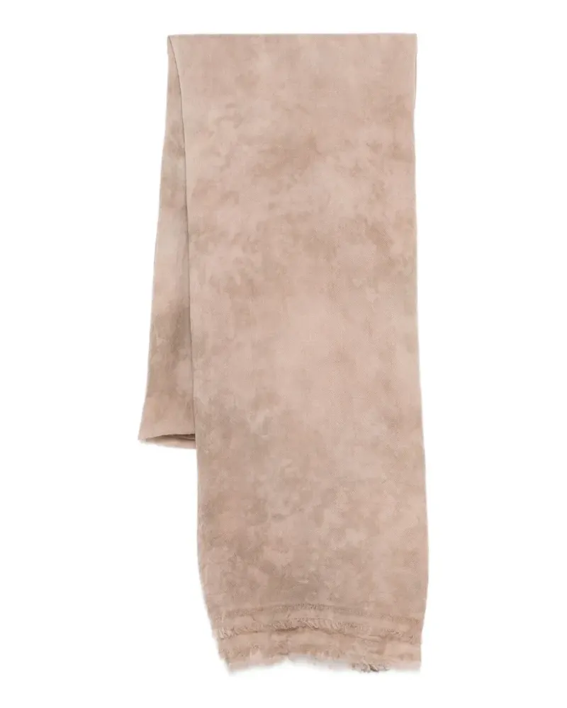 Avant Toi frayed-edges scarf - Nude Nude
