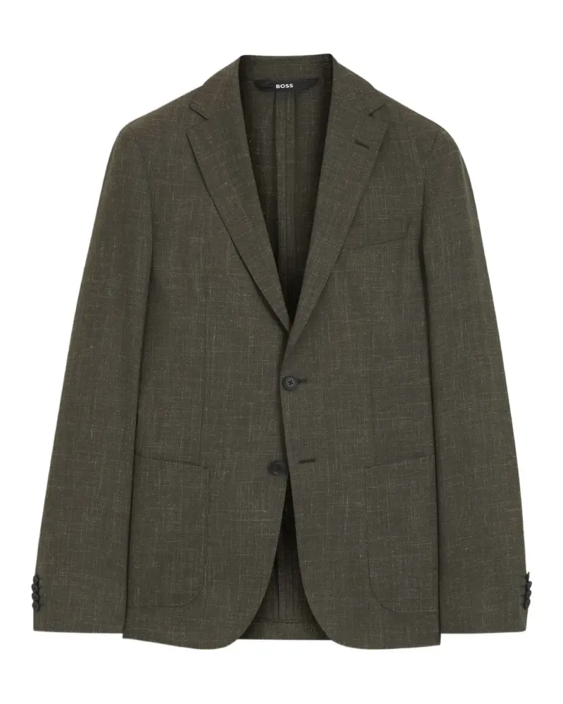 HUGO BOSS Einreihige Smoking-Jacke - Grün Grün
