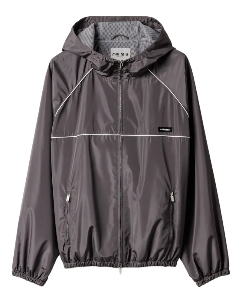 Miu Miu Bomberjacke mit Reißverschluss - Grau Grau