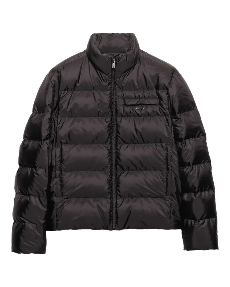 Prada stand-up collar padded jacket - Schwarz Schwarz