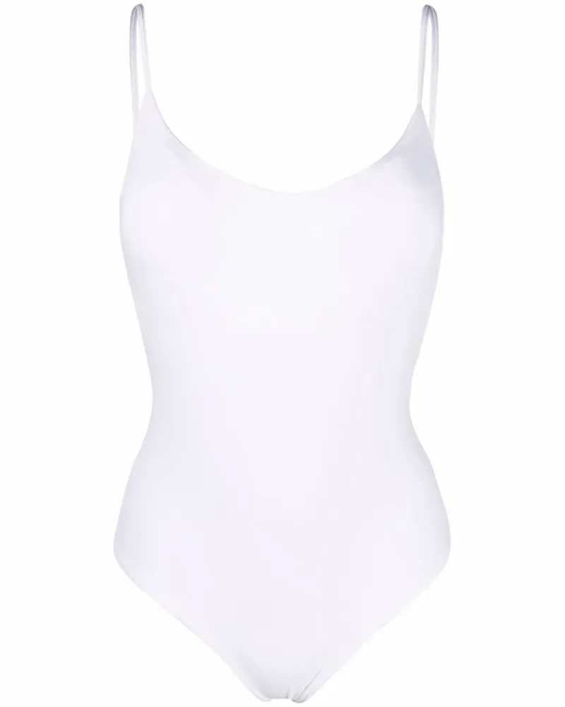 FISICO-Cristina Ferrari Badeanzug mit V-Rückenausschnitt - Weiß Weiß