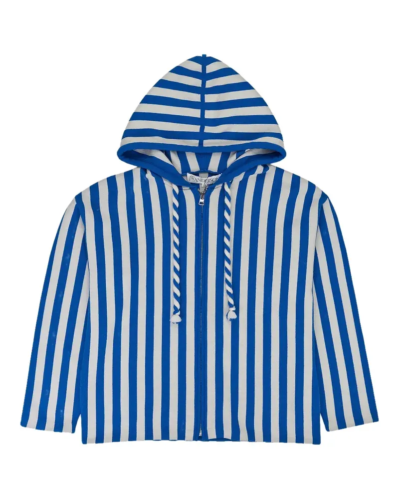J.W.Anderson striped Anchor hoodie - Blau Blau