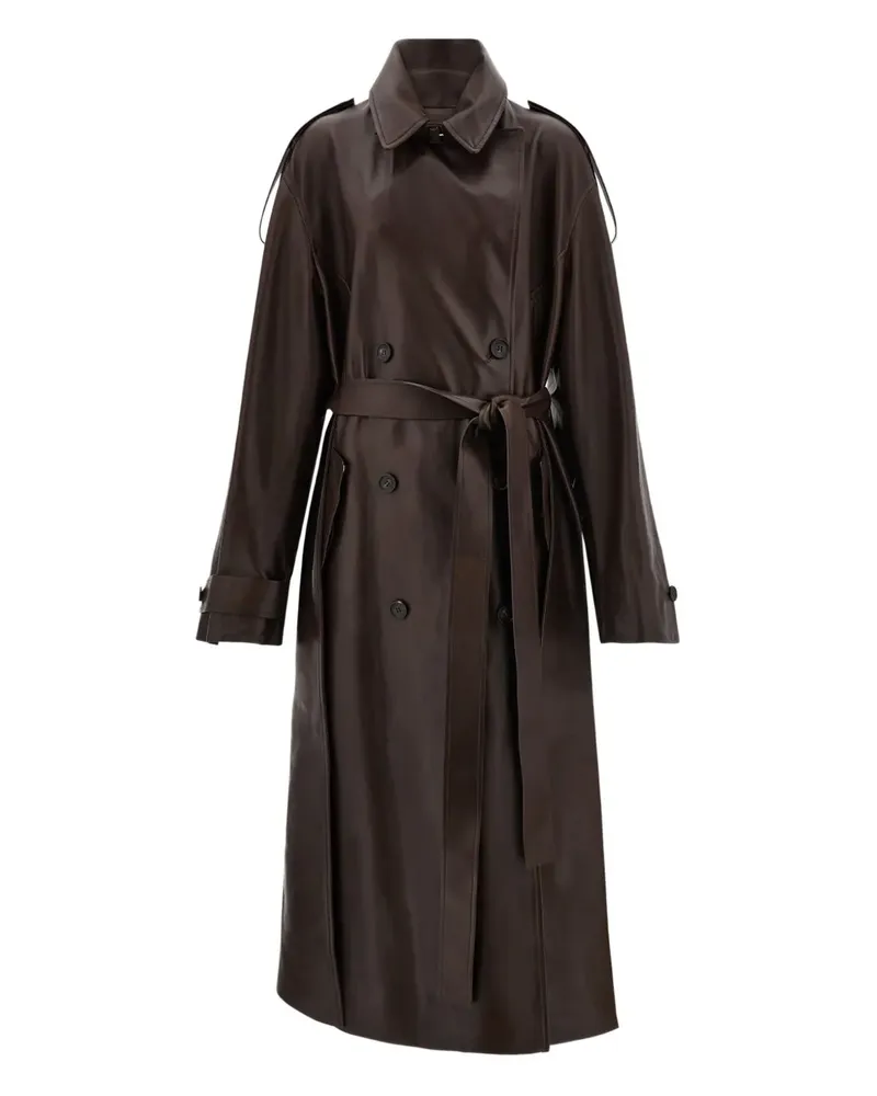 Ferragamo Trenchcoat aus Leder - Braun Braun