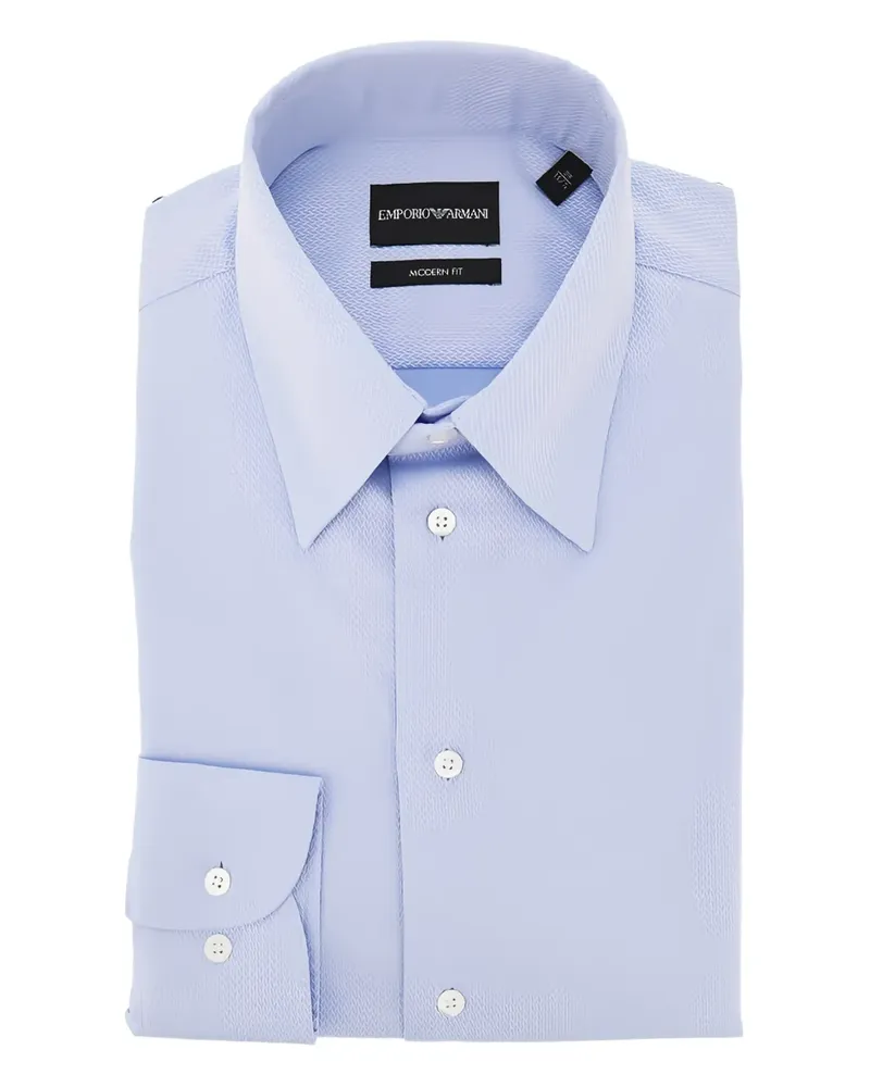 Emporio Armani Gemustertes Hemd - Blau Blau
