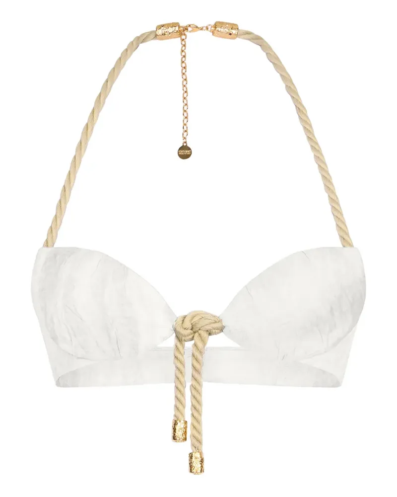 Roberto Cavalli Tanktop mit Kordeldetail - Weiß Weiß