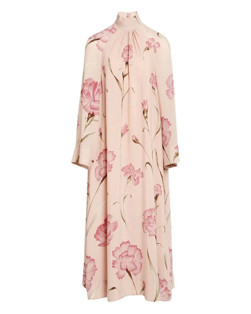 Giambattista Valli floral high-neck dress - Nude Nude