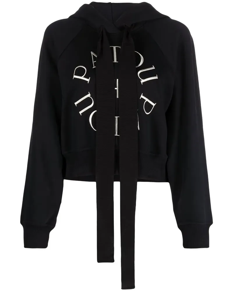 Patou Cropped-Hoodie mit Logo - Schwarz Schwarz