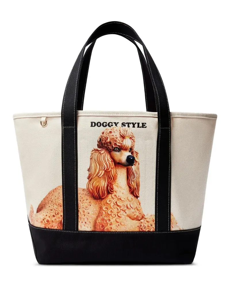 Stella McCartney Tote Bag mit Hunde-Print - Nude Nude