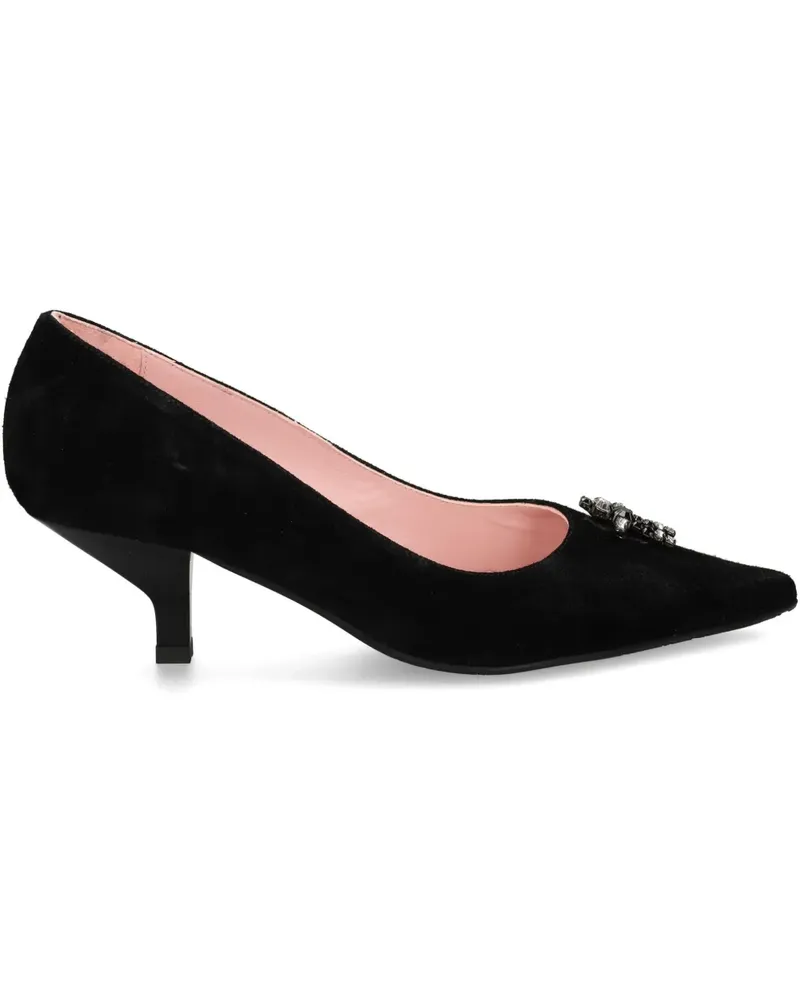RAS Verzierte Pumps mit spitzer Kappe 50mm - Schwarz Schwarz