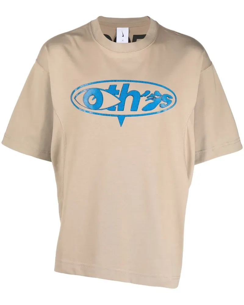 Nike T-Shirt mit Graffiti-Print - Nude Nude