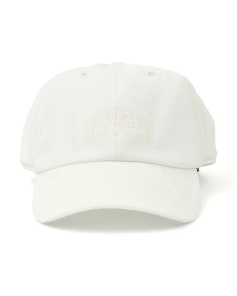 Maison Margiela Baseballkappe mit Logo - Weiß Weiß