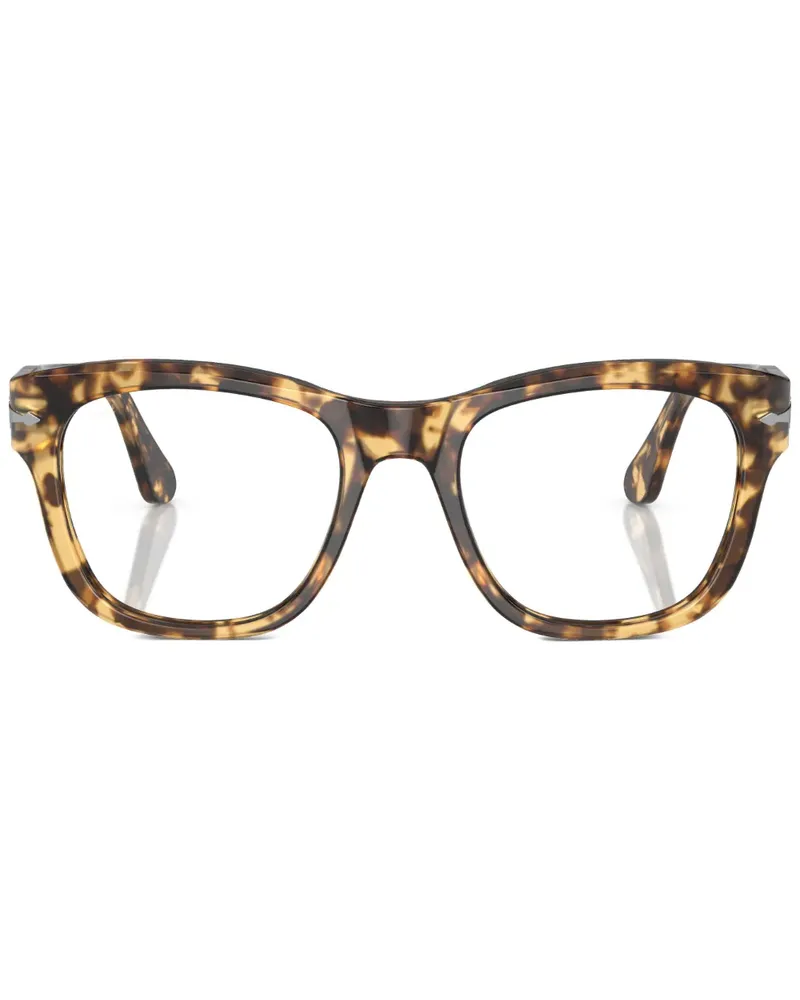 Persol Brille mit rundem Gestell - Grün Grün