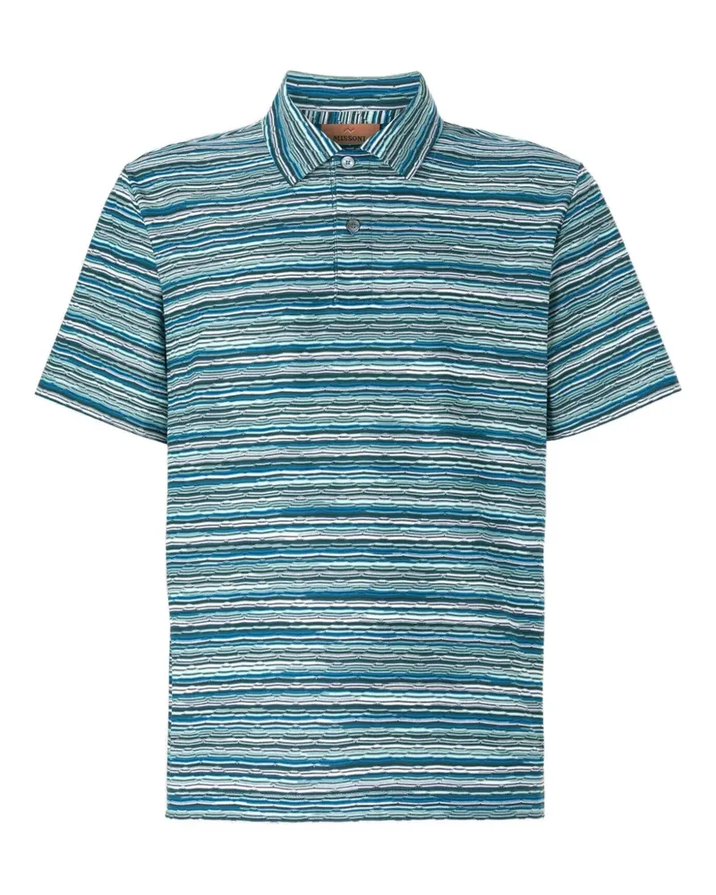Missoni Gestreiftes Poloshirt - Blau Blau