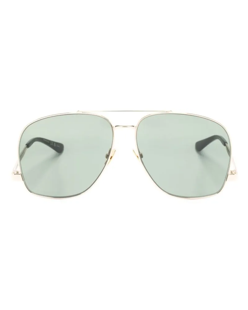 Saint Laurent Leon Sonnenbrille mit Oversized-Gestell - Grün Grün