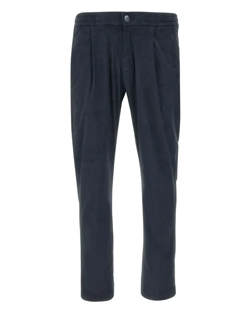 Herno Hose mit Bundfalten - Blau Blau