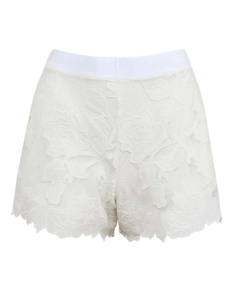 Fleur Du Mal Shorts mit Blumen-Motiv - Weiß Weiß