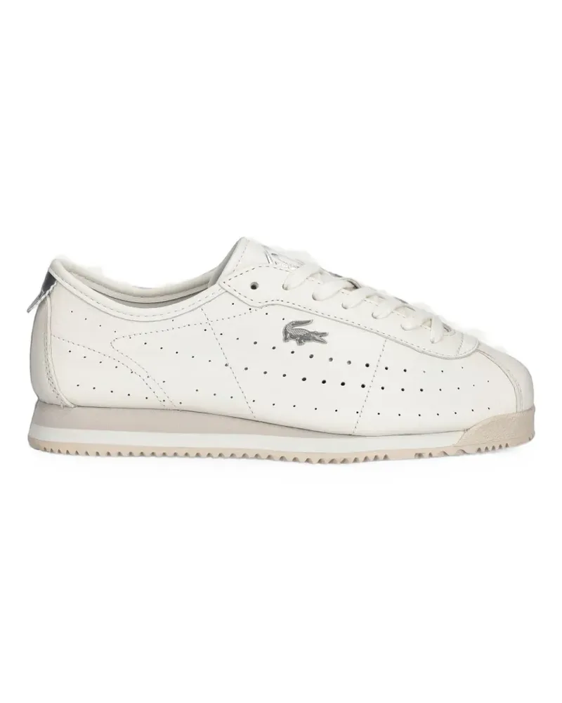 Lacoste Club perforated logo-plaque sneakers - Weiß Weiß