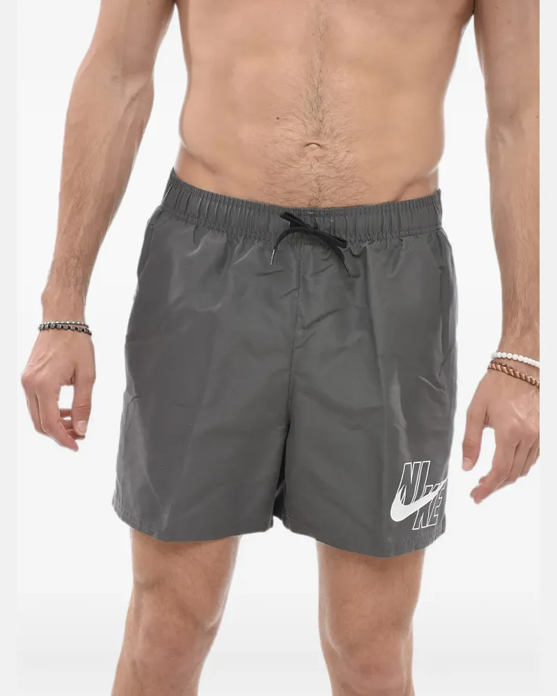 Nike Badeshorts mit Logo-Print - Grau Grau