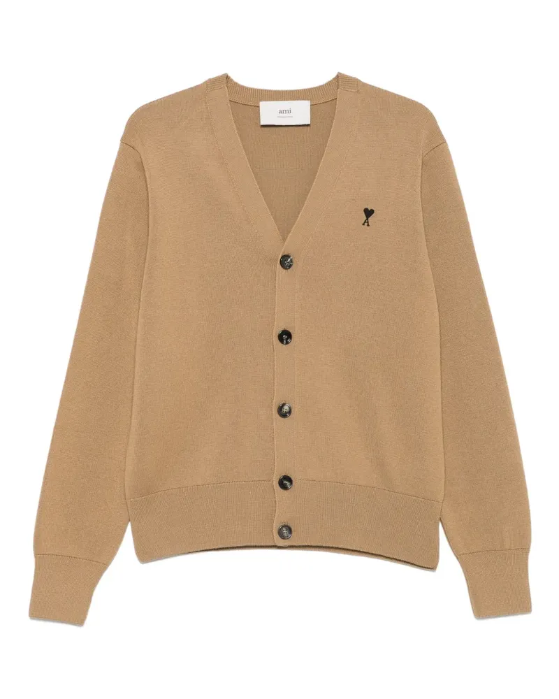 AMI Paris Bestickter Cardigan - Nude Nude