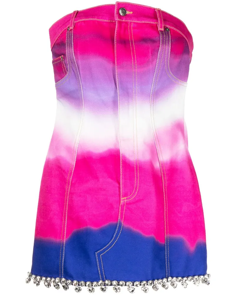 Area Schulterfreies Minikleid - Rosa Rosa
