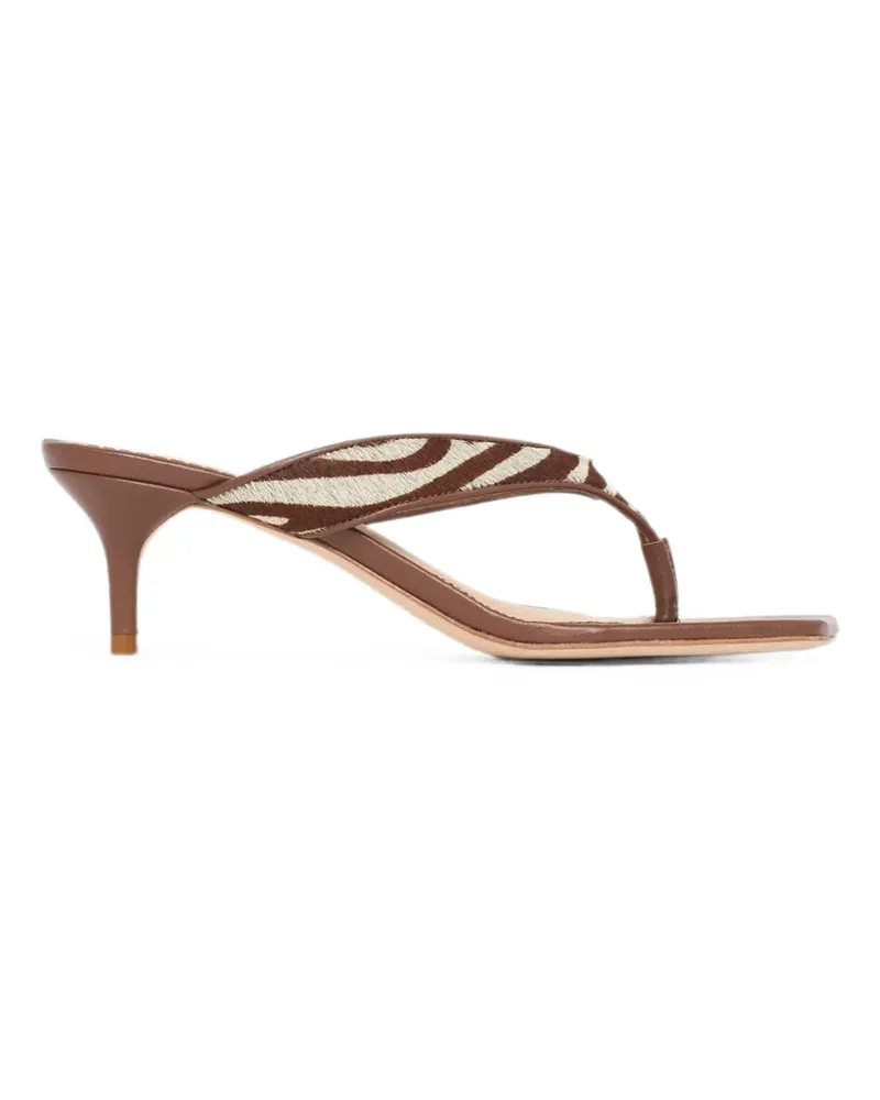 Cinq à Sept Frankie Sandalen mit Zebramuster - Braun Braun