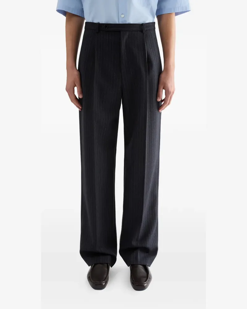 Jil Sander Hose mit Nadelstreifen - Blau Blau