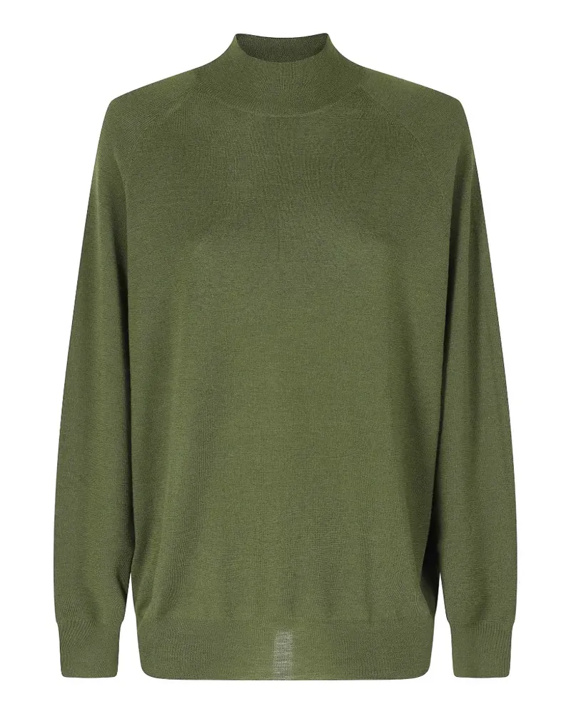 ASPESI Stehkragen-Pullover mit Raglanärmeln - Grün Grün