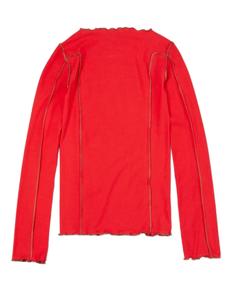 Baserange Omato T-Shirt aus Jersey - Rot Rot