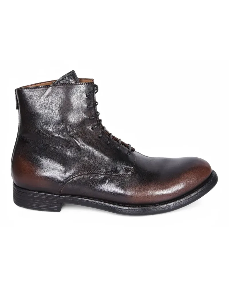 Officine Creative Italia Hive 016 lace-up leather boots - Braun Braun