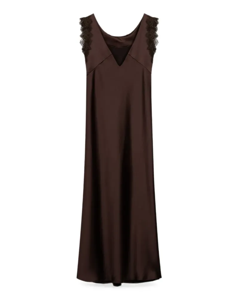 Luisa Cerano Maxikleid mit Spitze - Braun Braun