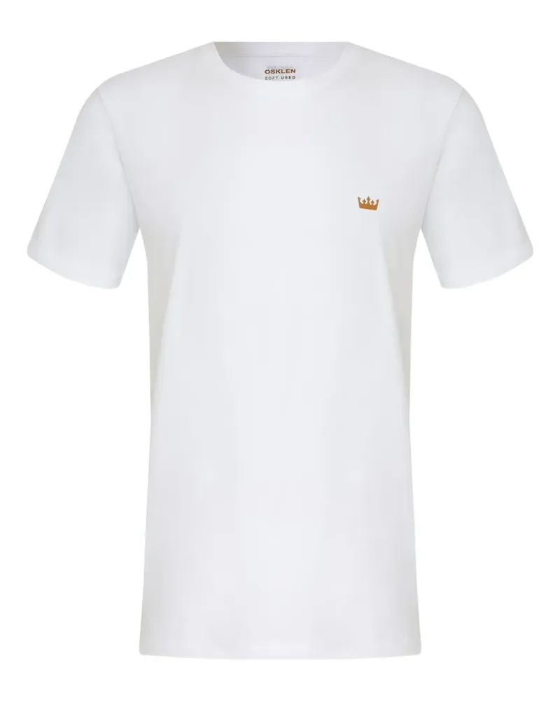 Osklen T-Shirt mit Kronenstickerei - Weiß Weiß