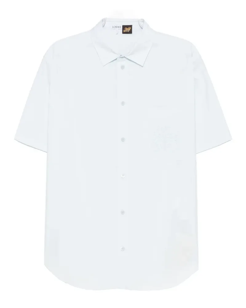 Loewe x Paula's Ibiza anagram-embroidered short-sleeve shirt - Blau Blau
