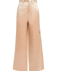 STAUD Palazzohose mit Satin-Finish Nude