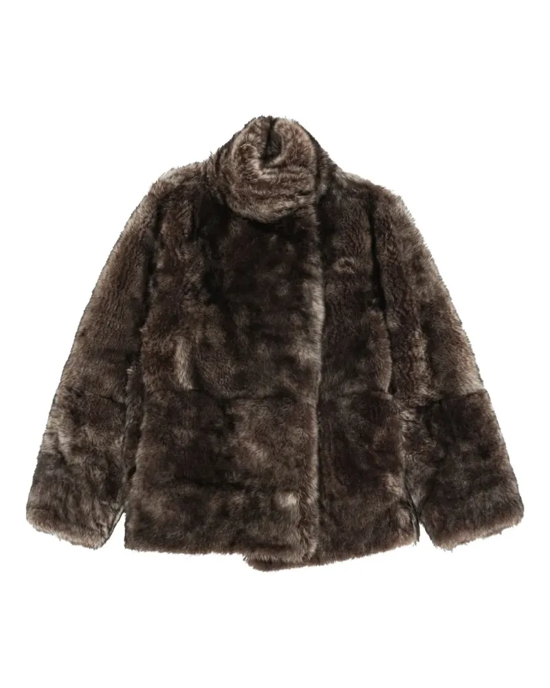 REMAIN Jacke aus Faux Shearling - Braun Braun