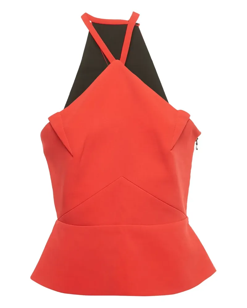 Roland Mouret sleeveless peplum top - Rot Rot