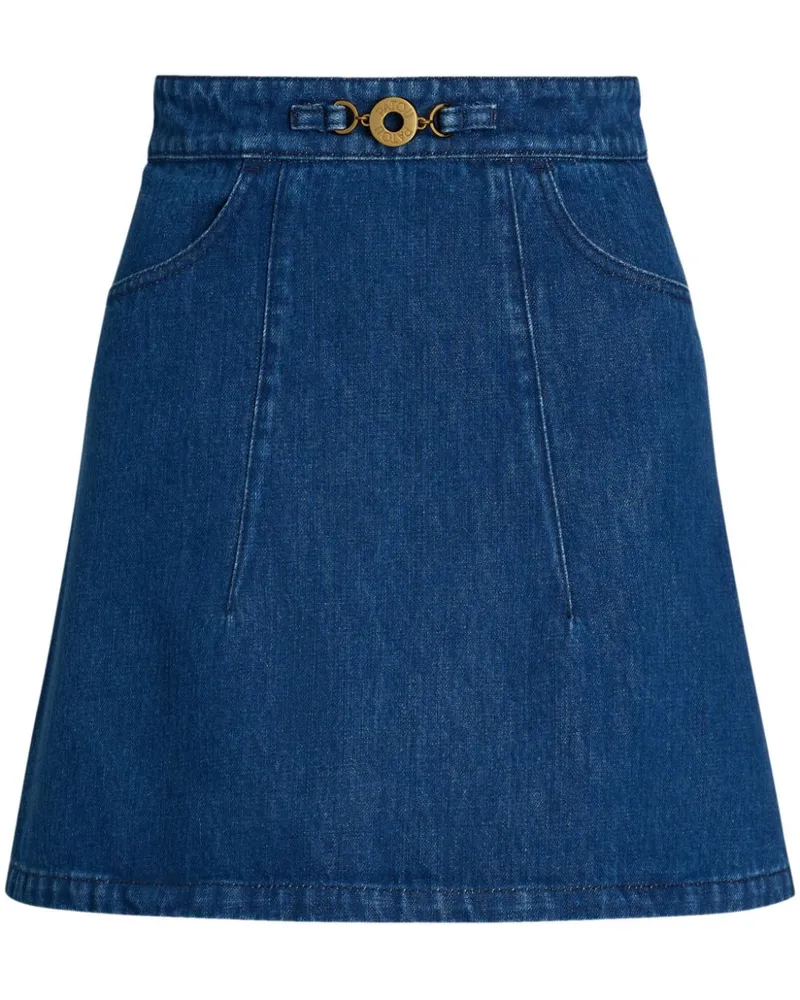 Patou Jeans-Minirock in A-Linie Blau