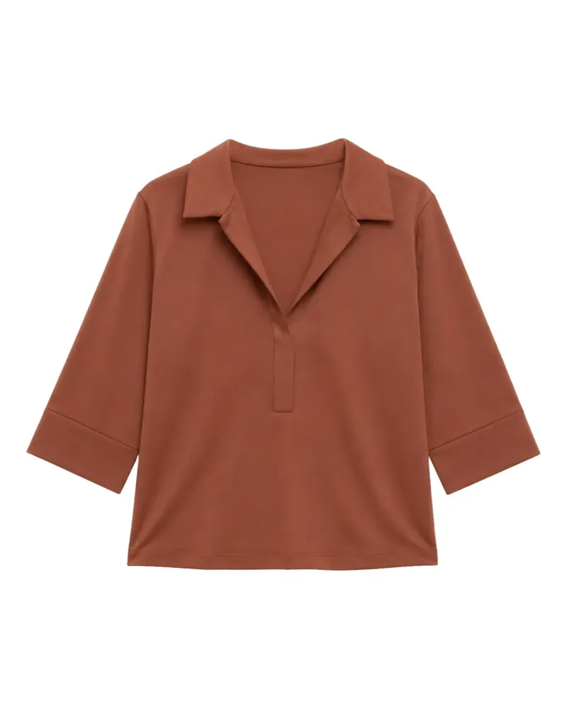 Max Mara Bluse mit 3/4-Ärmeln - Braun Braun