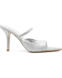 Gia Borghini Aimeline Mules mit Glitter 90mm Silber