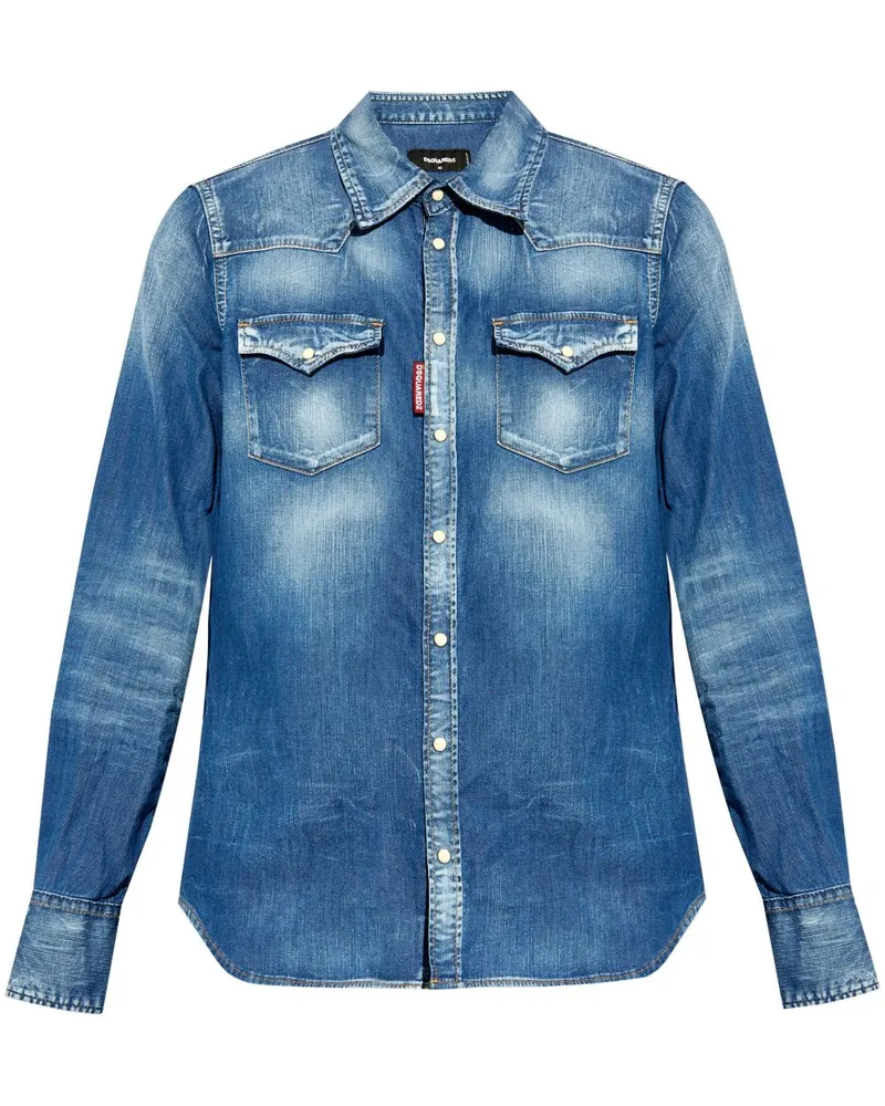 Dsquared2 Jeanshemd im Western-Look - Blau Blau