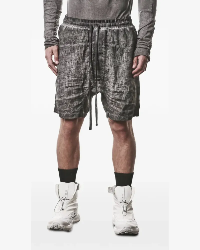 THOM KROM Gewebte Shorts mit Kordelzug - Grau Grau