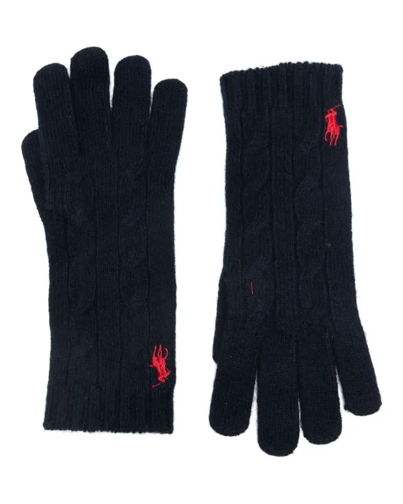 Ralph Lauren Handschuhe mit Logo-Stickerei - Blau Blau