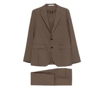 Anzug mit Klappentasche - Braun