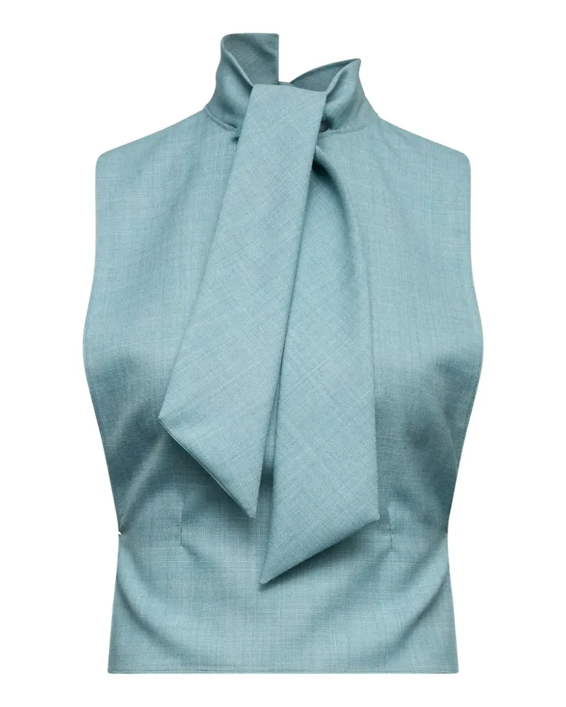 Maison Margiela Cropped-Oberteil mit Schleifenkragen - Blau Blau