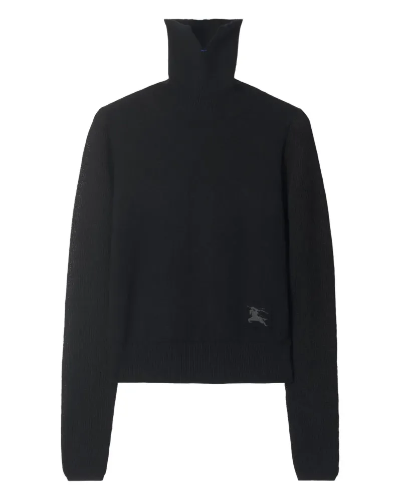 Burberry Rollkragenpullover mit Patch - Schwarz Schwarz