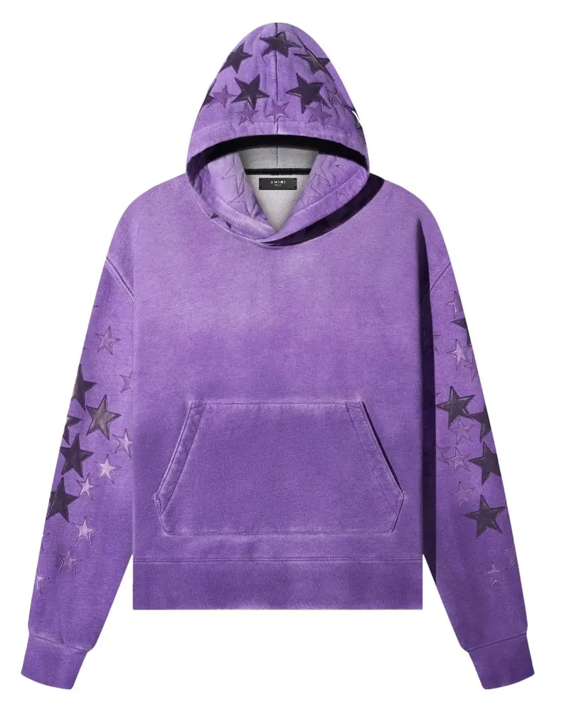 Amiri Hoodie mit Stern-Patches - Violett Violett