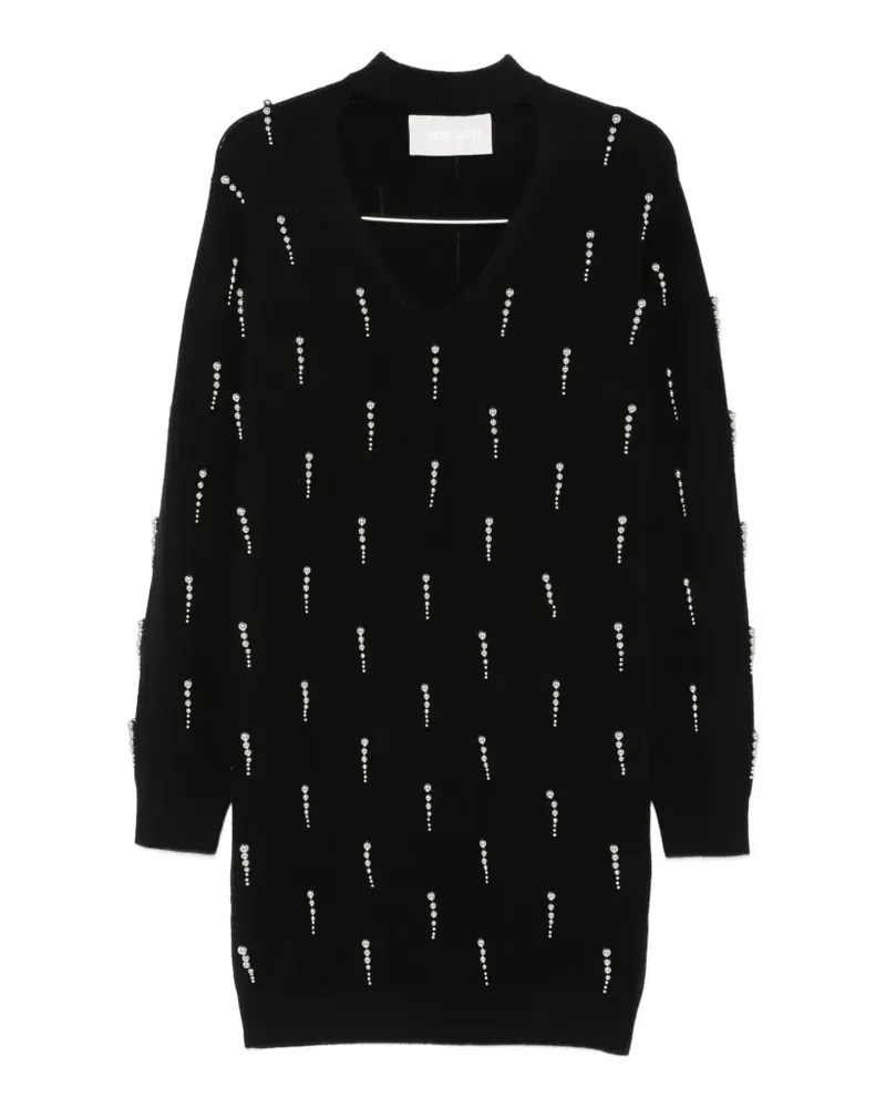 Circus Hotel bead-embellished cut-out dress - Schwarz Schwarz