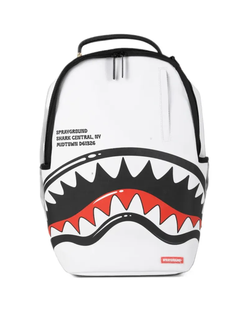 Sprayground Rucksack mit Hai-Print - Weiß Weiß